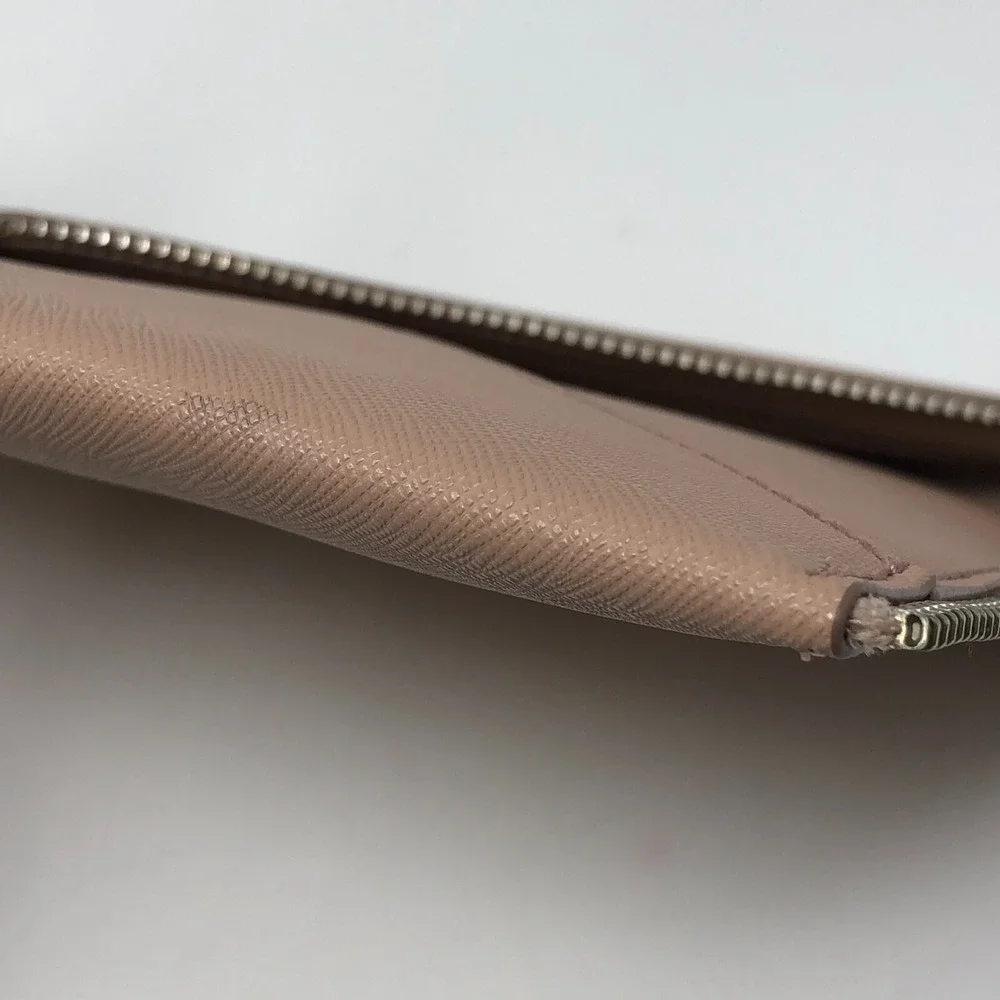 Rebecca Minkoff Leo Clutch Purse Medium Blush Pink Zipper Edge Thin